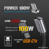 NinjaDrive POWER 100W Magnetic Charging Cable