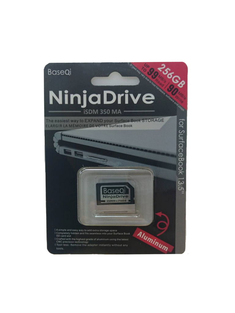 BaseQi NinjaDrive Aluminum 256GB Storage Expansion Card for BaseQi NinjaDrive Aluminum 256GB Storage Expansion Card for