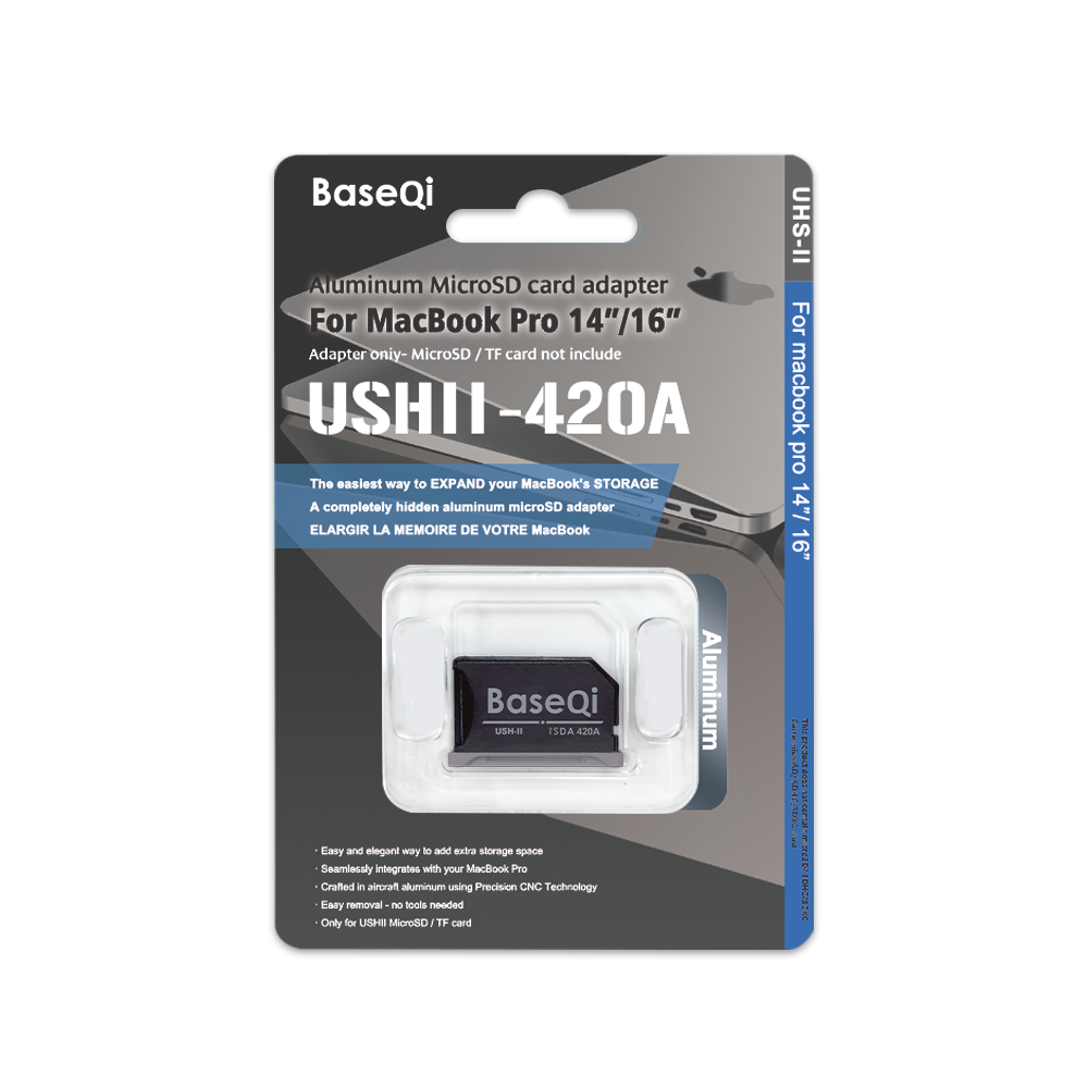 BaseQi 420A MicroSD adapter for Macbook pro M1 2021 – BASEQI